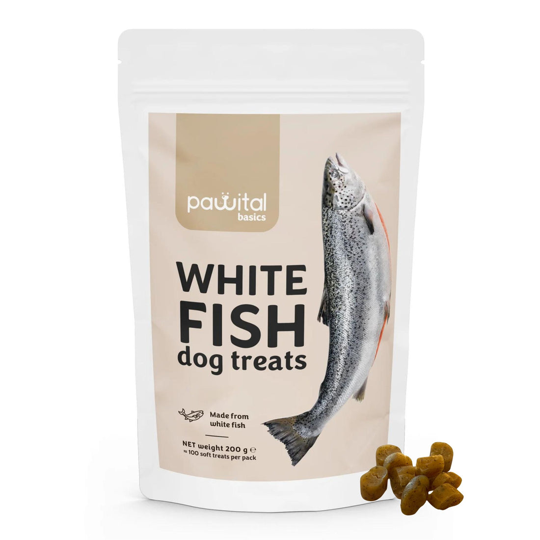 Fish IT, Bocconcini di pesce bianco per cani, 200g
